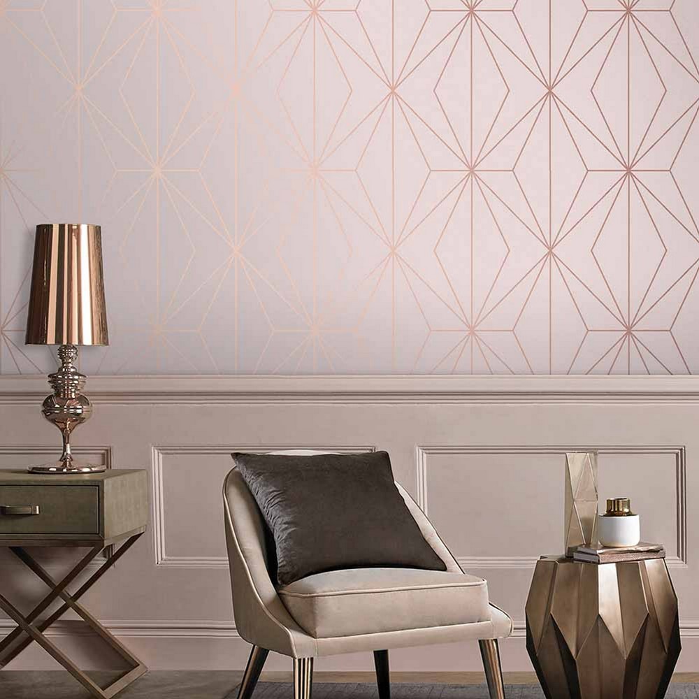 Harmony Wallpaper 107585 by Graham & Brown in Blush Pink